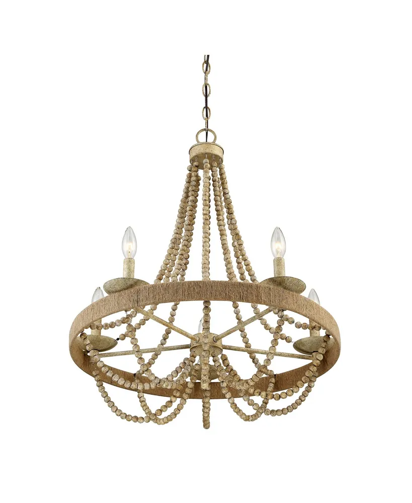 Trade Winds Lighting 5-Light Pendant Light In Natural Wood