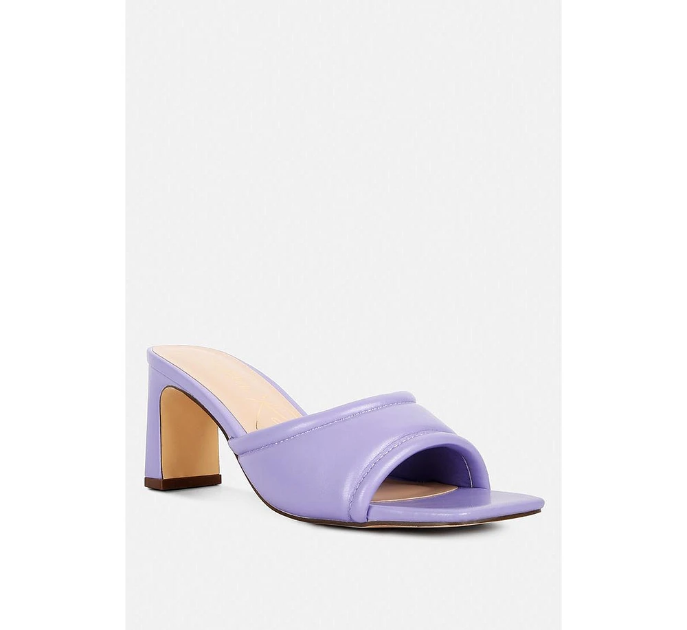 Women's Celine Quilted Italian Block Heel Sandals