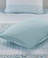 Madison Park Caralie Seersucker 4 Piece Quilt Set