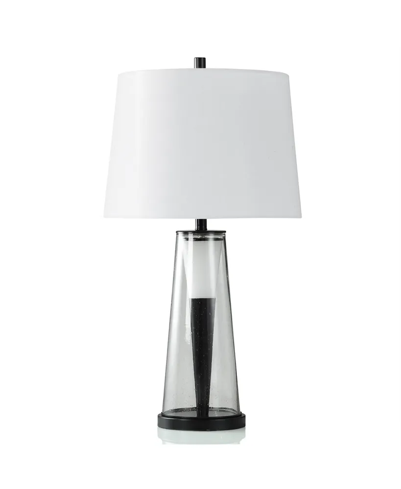 31.5" Timeless Seeded Glass with Two Tone Tapered Table Lamp