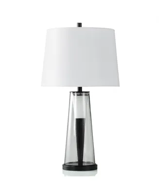 31.5" Timeless Seeded Glass with Two Tone Tapered Table Lamp