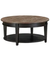 Dawnwood 38" Wood Round Cocktail Table, Created for Macy's