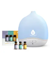Pursonic Usb & Battery-Operated Waterless Aroma Diffuser with Luxurious 3-Pack of Essential Oils