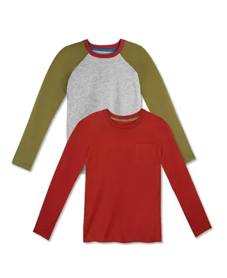 Mightly Kids 2pk Fair Trade Organic Cotton Long Sleeve T-Shirts