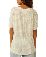 Free People Women's All I Need Striped Short-Sleeve T-Shirt