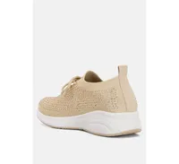 Women's elizha stud embellished lace up sneakers