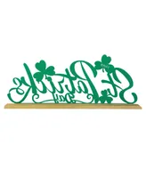 Glitzhome 16" L St. Patrick's Metal Table Decor