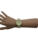 Olivia Pratt Beige Textured Leather Owl Face Women Watch