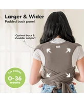 KeaBabies D-Lite Baby Wrap Carrier, Adjustable Sling, Newborn, Infant, Toddler 7-44lbs