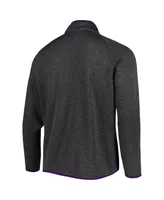 Men's Columbia Charcoal Lsu Tigers Canyon Point Omni-Shield Raglan Half-Zip Top