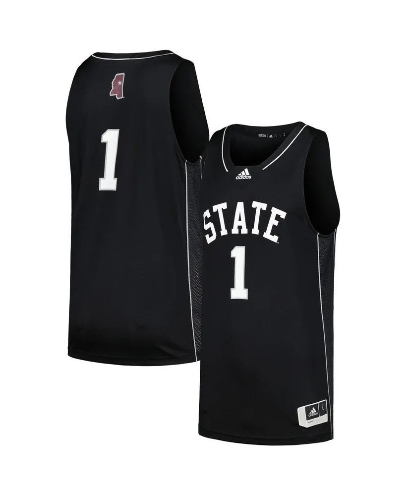 Men's adidas #1 Black Mississippi State Bulldogs Swingman Basketball Jersey