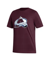 Men's adidas Nathan MacKinnon Burgundy Colorado Avalanche Fresh Name and Number T-shirt