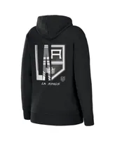 Women's Wear by Erin Andrews Black Los Angeles Kings Sponge Full-Zip Hoodie