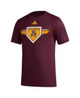 Men's adidas Maroon Arizona State Sun Devils 2023/24 Aeroready Homeland Plate Pregame T-shirt