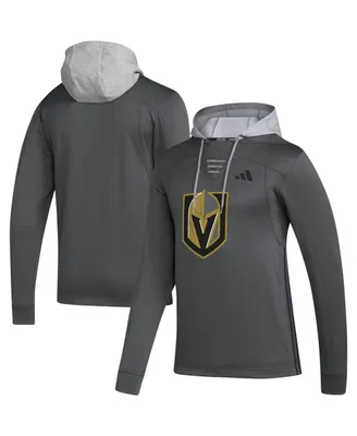 Men's adidas Gray Vegas Golden Knights Refresh Skate Lace Aeroready Pullover Hoodie
