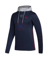 Men's adidas Navy Montreal Canadiens Refresh Skate Lace Aeroready Pullover Hoodie
