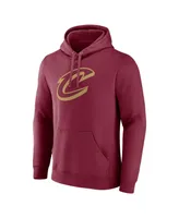 Men's Fanatics Wine Cleveland Cavaliers Primary Logo Pullover Hoodie