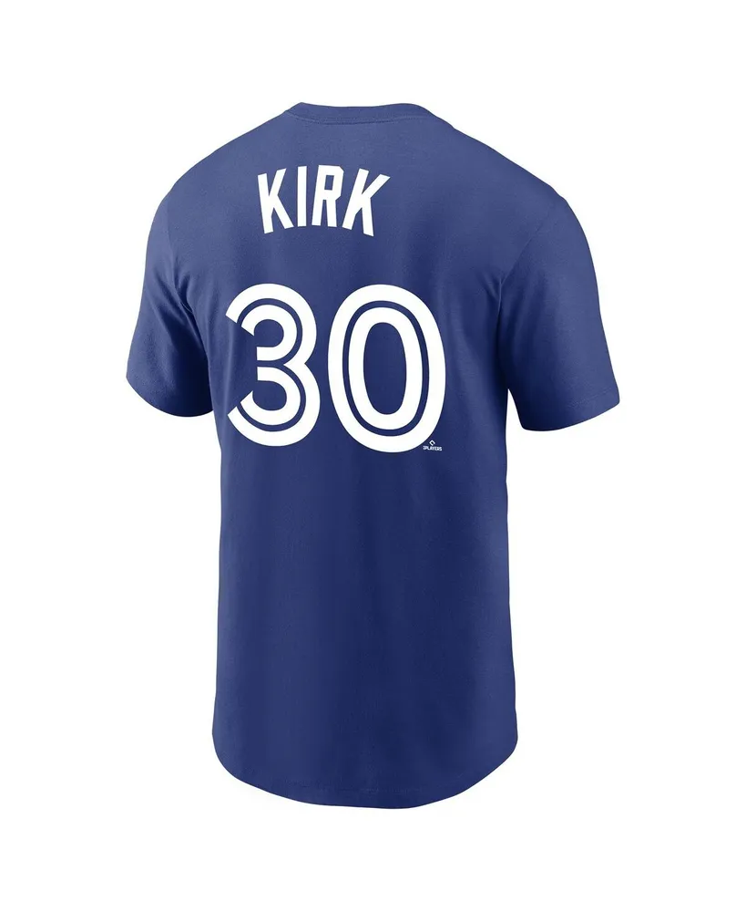 Men's Nike Alejandro Kirk Royal Toronto Blue Jays Player Name and Number T-shirt