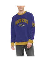 Men's Tommy Hilfiger Purple Baltimore Ravens Reese Raglan Tri-Blend Pullover Sweatshirt