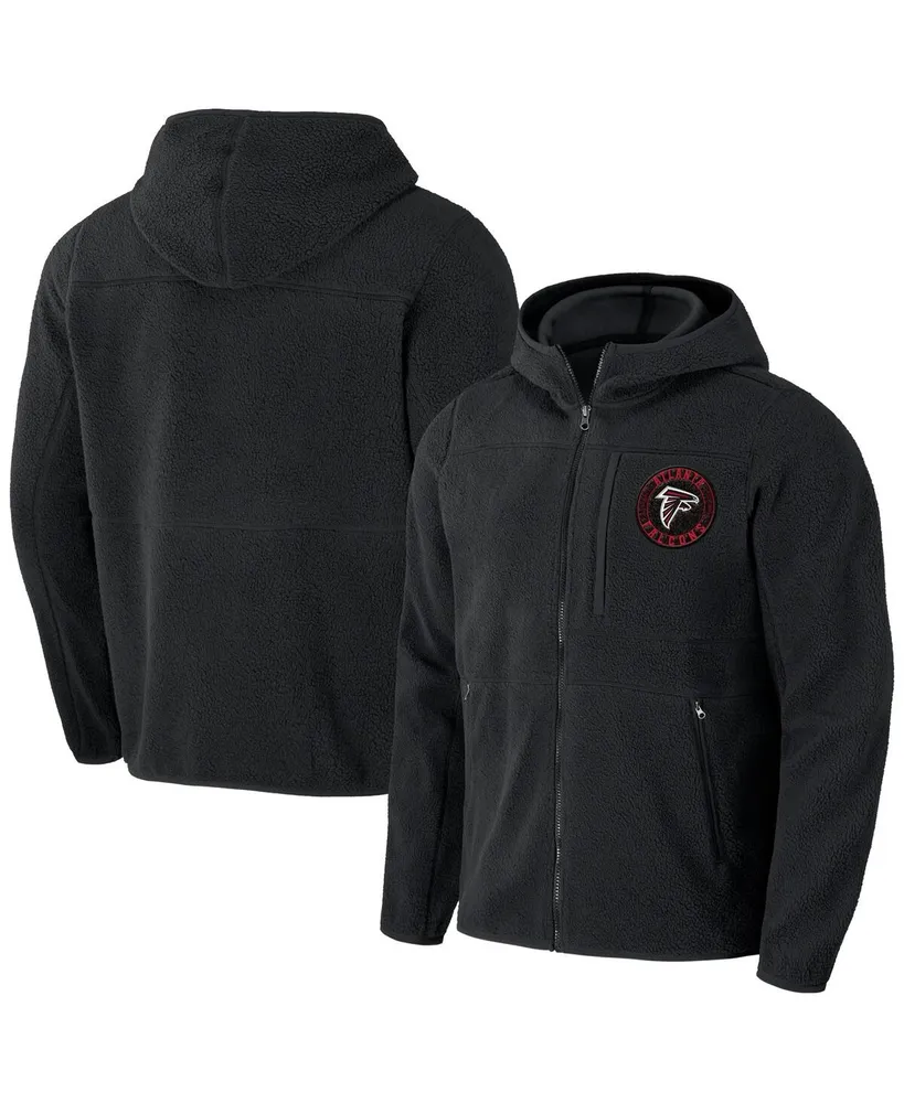 Men's Nfl x Darius Rucker Collection by Fanatics Black Atlanta Falcons Sherpa Full-Zip Hoodie