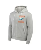 Men's Nfl x Darius Rucker Collection by Fanatics Gray Miami Dolphins Domestic Full-Zip Hoodie