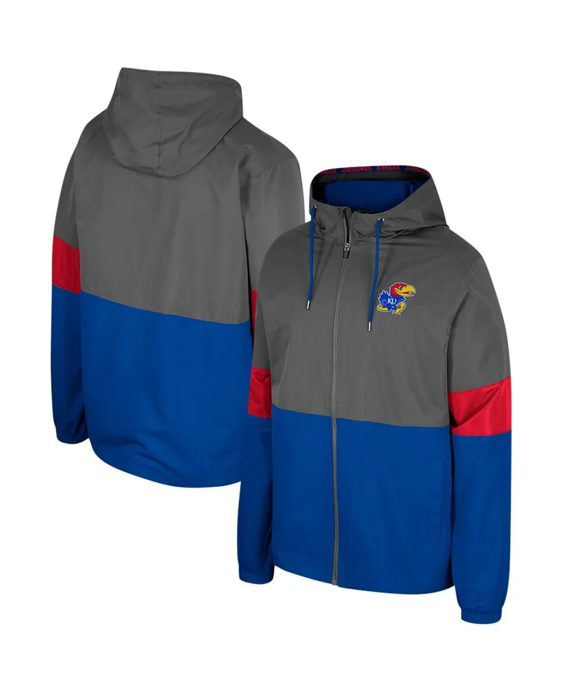 Men's Colosseum Charcoal Kansas Jayhawks Miles Full-Zip Jacket