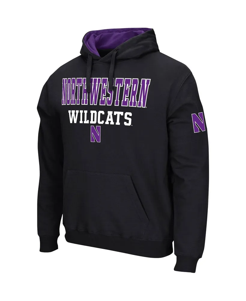 Men's Colosseum Black Northwestern Wildcats Sunrise Pullover Hoodie