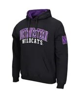 Men's Colosseum Black Northwestern Wildcats Double Arch Pullover Hoodie