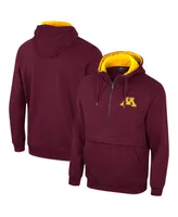 Men's Colosseum Maroon Minnesota Golden Gophers Half-Zip Hoodie