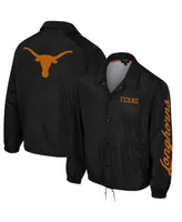 Men's and Women's The Wild Collective Black Texas Longhorns Coaches Full-Snap Jacket