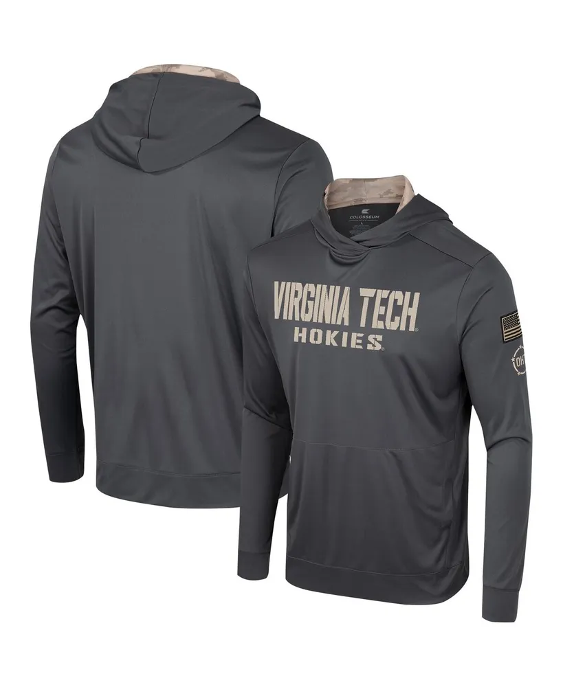 Men's Colosseum Charcoal Virginia Tech Hokies Oht Military-Inspired Appreciation Long Sleeve Hoodie T-shirt