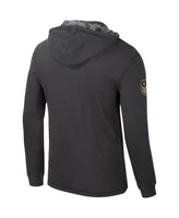 Men's Colosseum Charcoal Oregon Ducks Oht Military-Inspired Appreciation Henley Pullover Hoodie