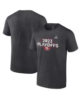 Men's Fanatics Heather Charcoal San Francisco 49ers 2023 Nfl Playoffs T-shirt