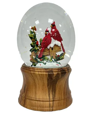 Ashfield & Harkness Woodland Cardinal Pair Snow Globe