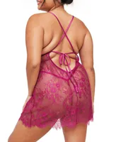 Addison Women's Plus-Size Unlined Baby doll Lingerie