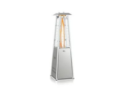 9500 Btu Portable Stainless Steel Tabletop Patio Heater with Glass Tube