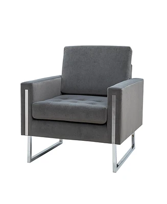 Hulala Home Elastus Modern Club Chair with Metal Legs