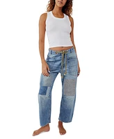 Free People Women's Moxie Cotton Low-Slung Barrel Jeans