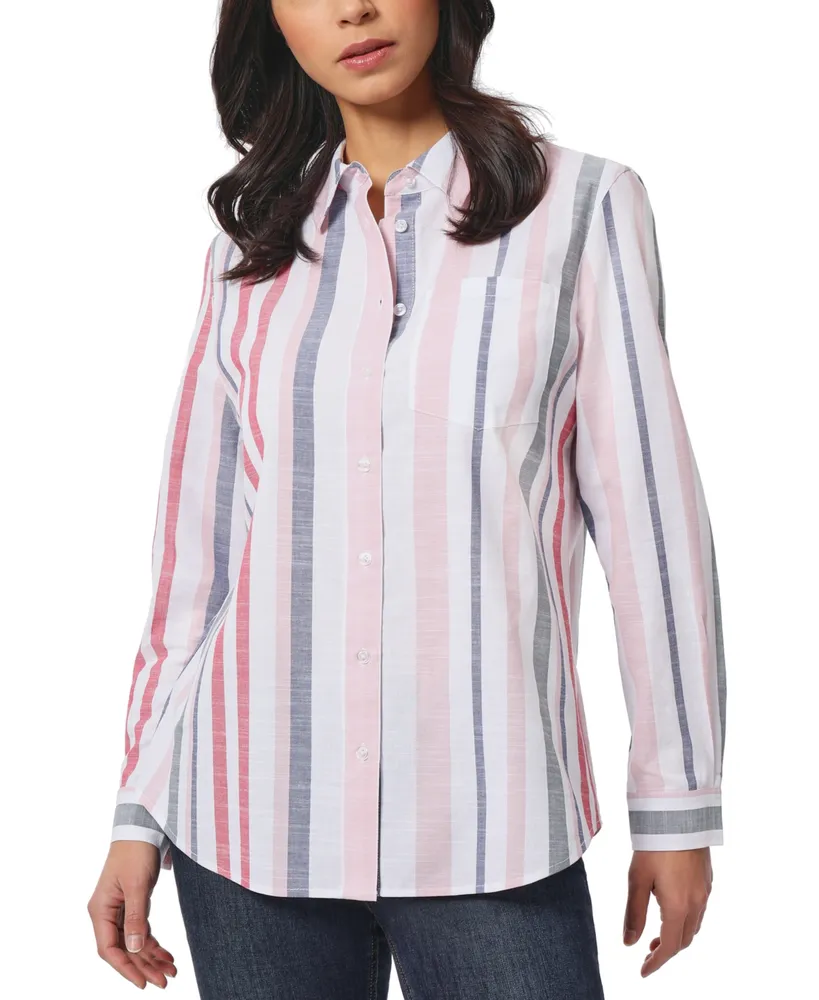 Jones New York Women's Cotton Striped Shirt