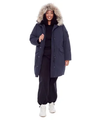 Alpine North Plus Laurentian Long Parka Winter With Faux Fur Hood
