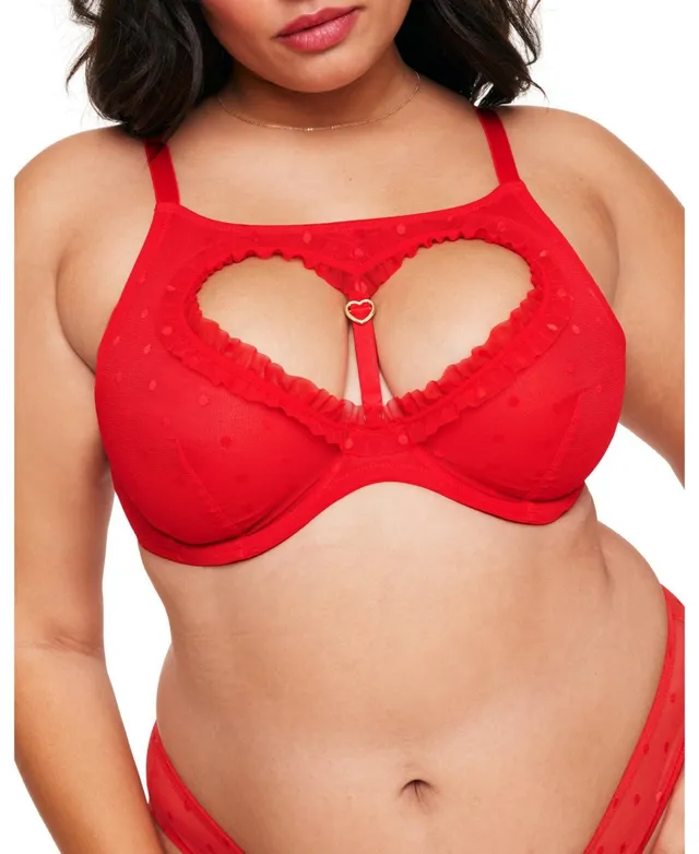 Adore Me women's Kalila Unlined Plunge Bra Color: Red; Size: 32C