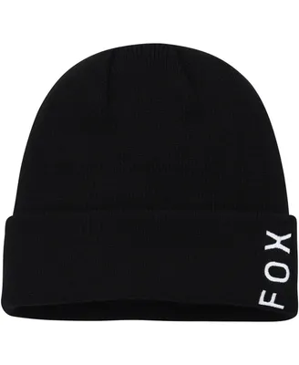 Women's Fox Black Wordmark Cuffed Knit Hat