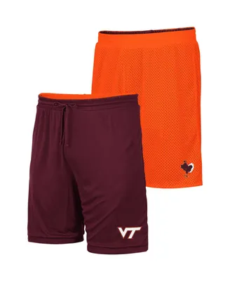 Men's Colosseum Orange, Maroon Virginia Tech Hokies Wiggum Reversible Shorts