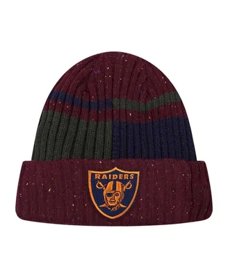 Men's Pro Standard Burgundy Las Vegas Raiders Speckled Cuffed Knit Hat