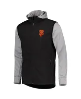 Men's Dunbrooke Black, Heather Gray San Francisco Giants Alpha Full-Zip Jacket