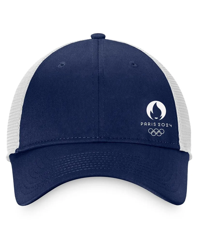 Men's Fanatics Navy Paris 2024 Summer Olympics Trucker Adjustable Hat