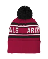 Youth Boys and Girls Cardinal Arizona Cardinals Jacquard Cuffed Knit Hat with Pom