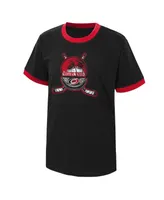 Big Boys Black Distressed Carolina Hurricanes Ice City T-shirt