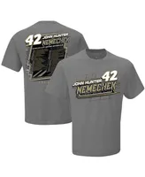 Men's Checkered Flag Sports Heather Charcoal John Hunter Nemechek 2024 Nascar Cup Series Schedule T-shirt