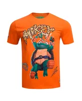 Men's and Women's Freeze Max Orange Teenage Mutant Ninja Turtles Mikey Defender Graphic T-shirt